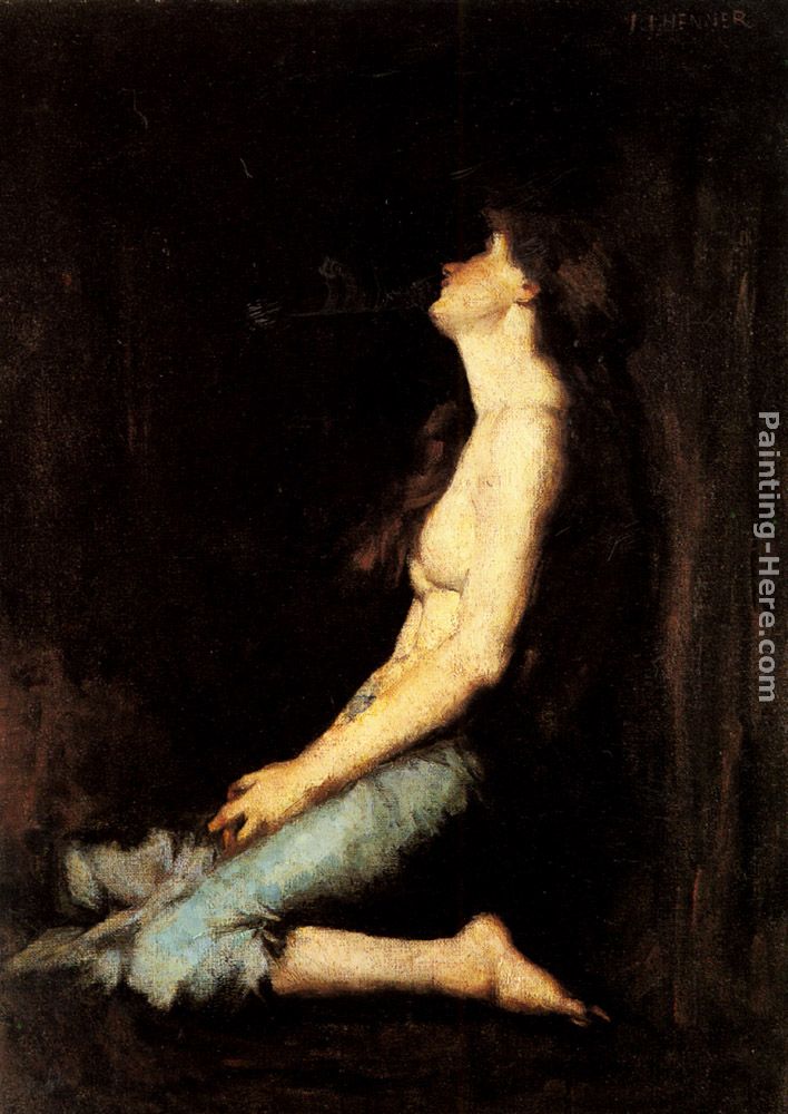 Solitude painting - Jean-Jacques Henner Solitude art painting